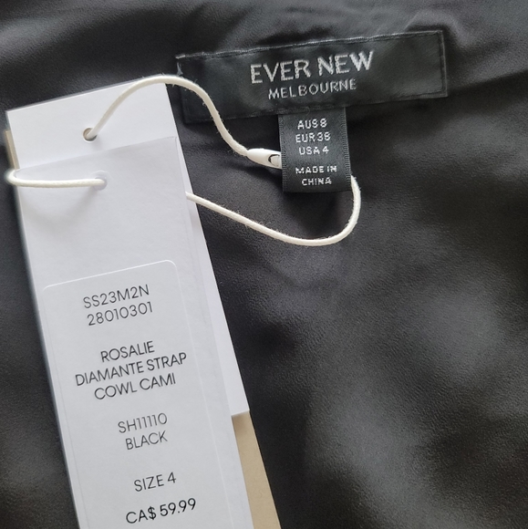 NWT Ever New Rosalie Diamante Strap Cowl Cami Sz 4 - Picture 8 of 13